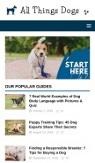 How allthingsdogs.com looks like on a mobile device such as an iPhone.