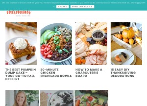 How allthingsmamma.com looks like on a tablet such as an iPad.