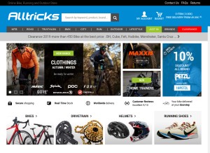 How alltricks.com looks like on a tablet such as an iPad.