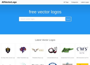 How allvectorlogo.com looks like on a tablet such as an iPad.