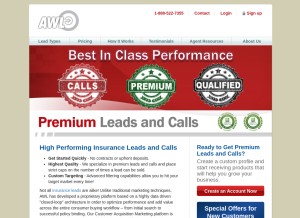 How allwebleads.com looks like on a tablet such as an iPad.