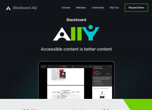 How ally.ac looks like on a tablet such as an iPad.