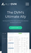 How allydvm.com looks like on a mobile device such as an iPhone.