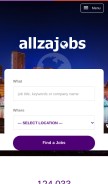 How allzajobs.com looks like on a mobile device such as an iPhone.