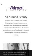 How almabeauty.com looks like on a mobile device such as an iPhone.