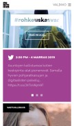 How almamedia.io looks like on a mobile device such as an iPhone.