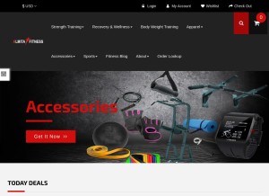 How almitafitness.com looks like on a tablet such as an iPad.