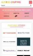 How almondcoupons.com looks like on a mobile device such as an iPhone.