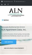 How alndata.com looks like on a mobile device such as an iPhone.
