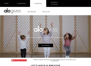 How alogives.com looks like on a tablet such as an iPad.
