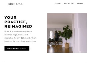 How alomoves.com looks like on a tablet such as an iPad.
