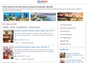 How alonhatro.com looks like on a tablet such as an iPad.