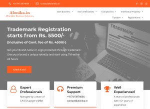 How alonika.in looks like on a tablet such as an iPad.