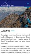 How alphaadventuretreks.com looks like on a mobile device such as an iPhone.