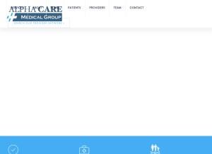 How alphacaremedicalgroup.com looks like on a tablet such as an iPad.
