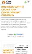 How alphacodez.com looks like on a mobile device such as an iPhone.