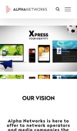 How alphanetworks.be looks like on a mobile device such as an iPhone.