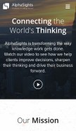 How alphasights.com looks like on a mobile device such as an iPhone.
