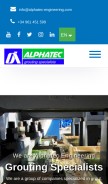 How alphatec-engineering.com looks like on a mobile device such as an iPhone.