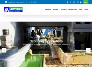 How alphatec-engineering.com looks like on a tablet such as an iPad.