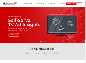 How alphonso.tv looks like on a tablet such as an iPad.