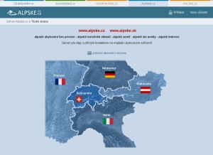 How alpske.cz looks like on a tablet such as an iPad.
