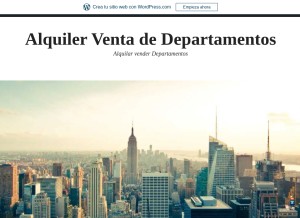 How alquilerventadepartamentos.wordpress.com looks like on a tablet such as an iPad.