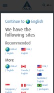 How alsglobal.com looks like on a mobile device such as an iPhone.