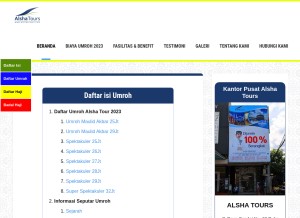 How alshatravel.com looks like on a tablet such as an iPad.