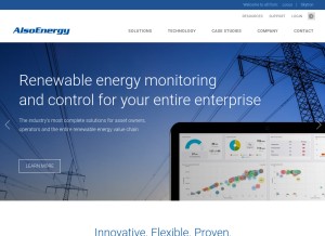 How alsoenergy.com looks like on a tablet such as an iPad.