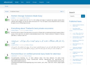 How altbookmark.com looks like on a tablet such as an iPad.