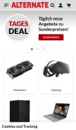How alternate.de looks like on a mobile device such as an iPhone.