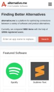 How alternative.me looks like on a mobile device such as an iPhone.