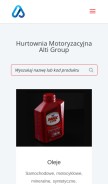 How altigroup.pl looks like on a mobile device such as an iPhone.