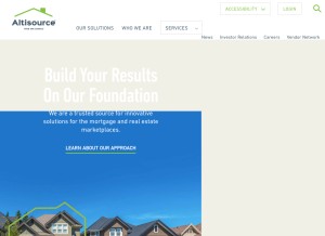 How altisource.com looks like on a tablet such as an iPad.