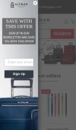 How altmanluggage.com looks like on a mobile device such as an iPhone.