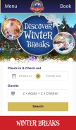 How altontowersholidays.com looks like on a mobile device such as an iPhone.