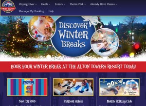 How altontowersholidays.com looks like on a tablet such as an iPad.