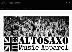 How altosaxo.net looks like on a tablet such as an iPad.
