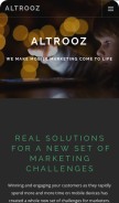 How altrooz.com looks like on a mobile device such as an iPhone.