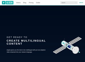 How alugha.com looks like on a tablet such as an iPad.