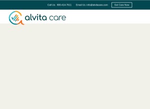 How alvitacare.com looks like on a tablet such as an iPad.