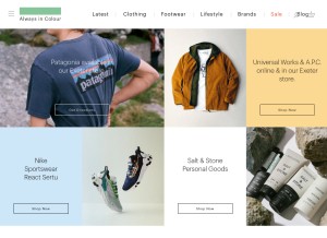 How alwaysincolour.com looks like on a tablet such as an iPad.