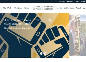 How amacad.org looks like on a tablet such as an iPad.