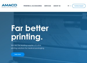 How amaco.at looks like on a tablet such as an iPad.