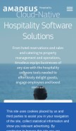 How amadeus-hospitality.com looks like on a mobile device such as an iPhone.