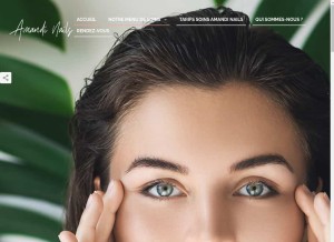 How amandinails.be looks like on a tablet such as an iPad.