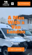 How amanwithavanlondon.co.uk looks like on a mobile device such as an iPhone.