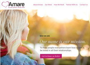 How amareinc.com looks like on a tablet such as an iPad.