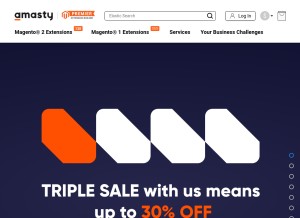 How amasty.com looks like on a tablet such as an iPad.